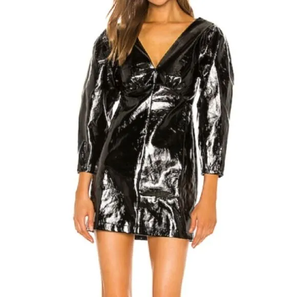 NWT LOVERS   FRIENDS Faux Patent Leather Dress