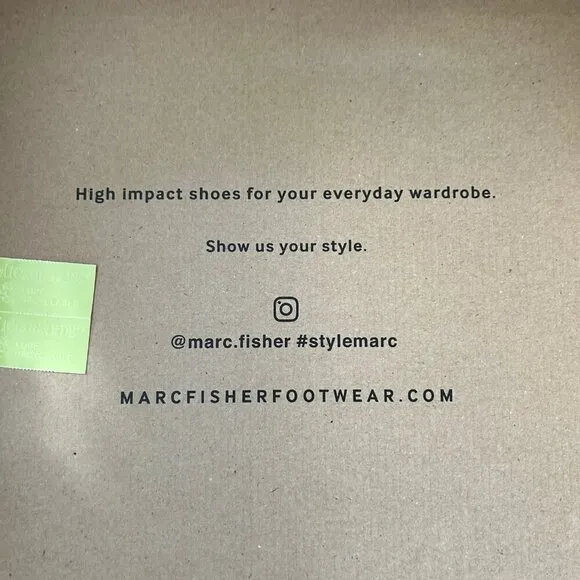 NWT MARC FISHER Leather Block Heel Mid-Calf Boots Women's Size 8.5