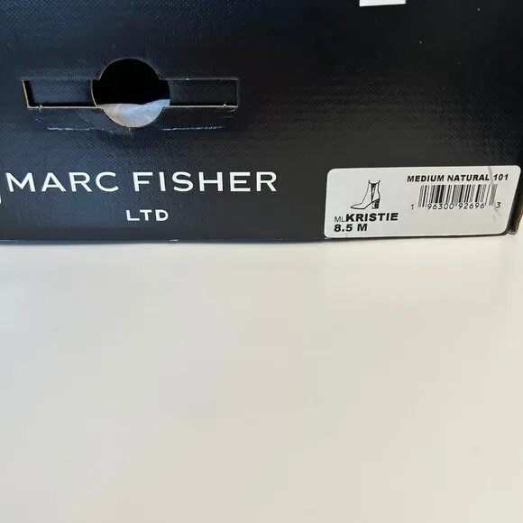 NWT MARC FISHER Leather Block Heel Mid-Calf Boots Women's Size 8.5