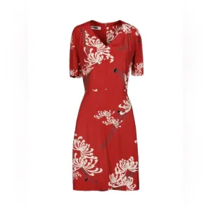 NWT MCQ Alexander McQueen Floral Short Sleeve Tee Shirt  Midi Dress 4