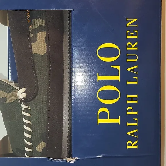 NWT Men's Polo Ralph Lauren Camo Green Slippers (10)