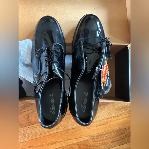NWT! Men’s Thorogood patent uniform shoes