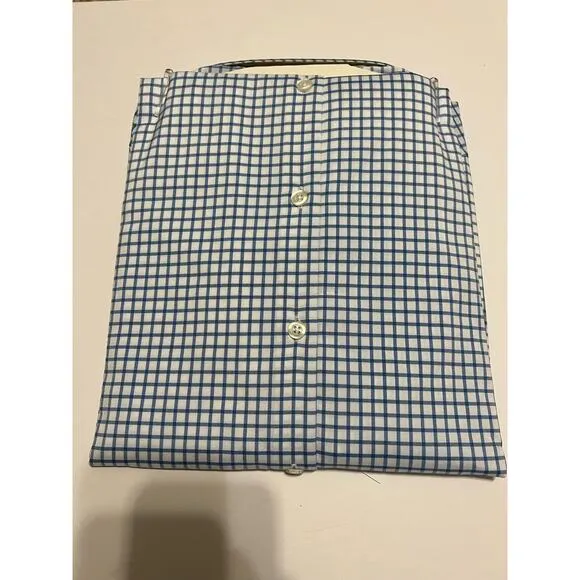 NWT Ministry Of Supply Men's Slim Fit Button Up Aero Dress Shirt Blue White XXL