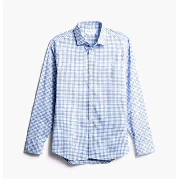 NWT Ministry Of Supply Men's Slim Fit Button Up Aero Dress Shirt Blue White XXL