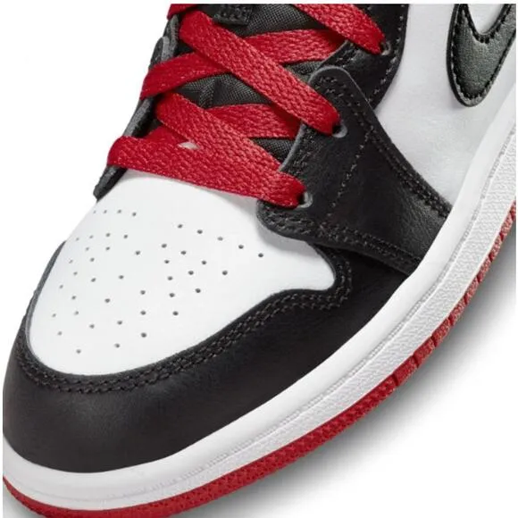 NWT Nike Unisex Air Jordan 1 Mid Shoes, Gym Red/Black Toe, 1 Little Kid