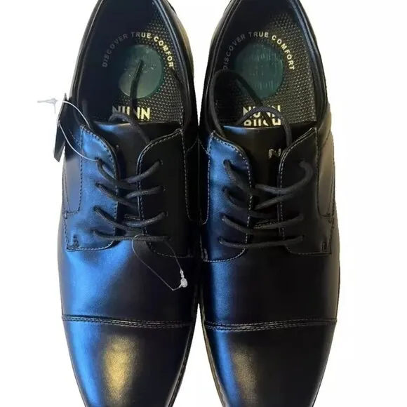 NWT Nunn Bush Men's Business Black Cap Toe Oxford Shoes US 13