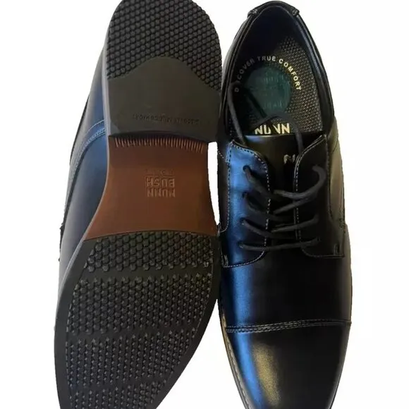 NWT Nunn Bush Men's Business Black Cap Toe Oxford Shoes US 13