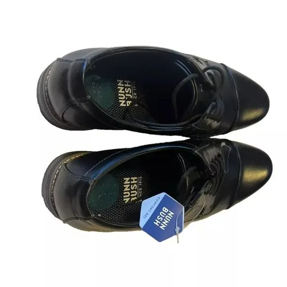 NWT Nunn Bush Men's Business Black Cap Toe Oxford Shoes US 13