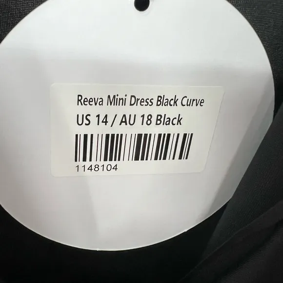 NWT Princess Polly Reeva Mini Dress Women's Size 14 Black Curve Shimmer Slim Fit