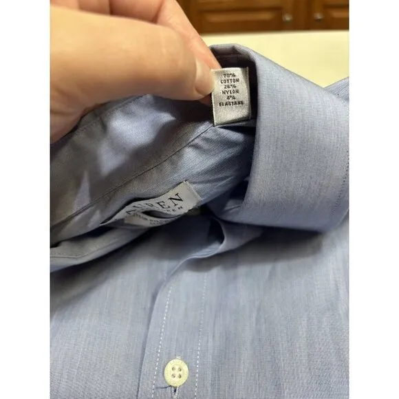 NWT Ralph Lauren Cotton Nylon Stretch Slim Fit Button Up Dress Shirt Size XL