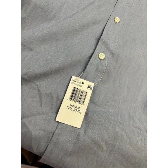 NWT Ralph Lauren Cotton Nylon Stretch Slim Fit Button Up Dress Shirt Size XL