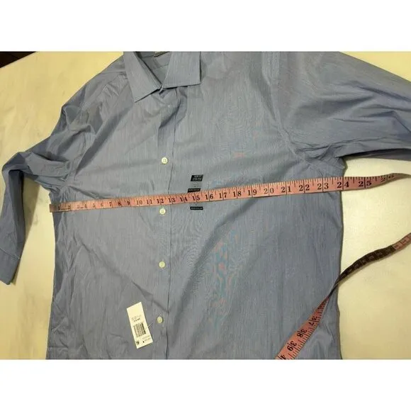 NWT Ralph Lauren Cotton Nylon Stretch Slim Fit Button Up Dress Shirt Size XL