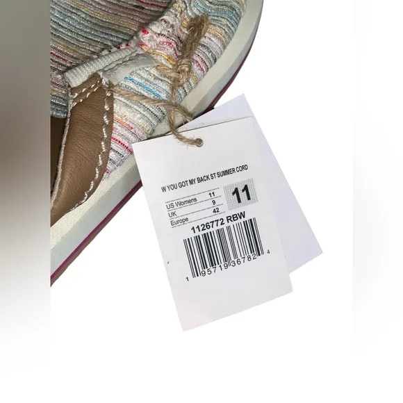 NWT Sanuk You Got My Back St Summer Cord Rainbow Size 11