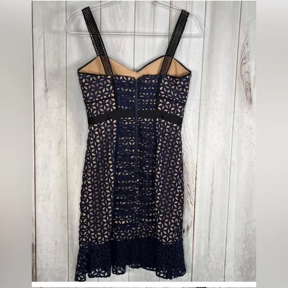 NWT Self-Portrait Broderick navy floral Dress 8