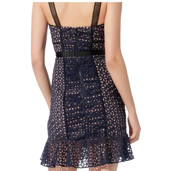 NWT Self-Portrait Broderick navy floral Dress 8