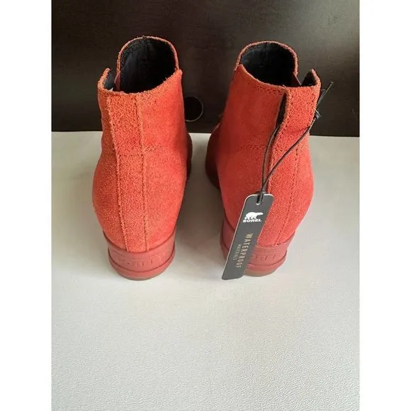 NWT Sorel Evie Suede Warp Red Pull On Bootie Size‎ 8.5 and Size 10 (No Box)