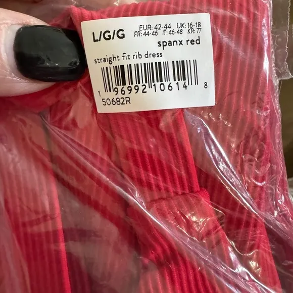 NWT - SPANXshapeT™ GetMoving RibbedDress - Red - Size: Large