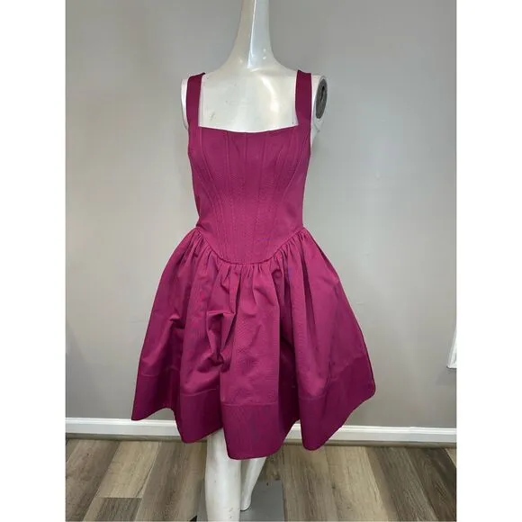 NWT Staud Landscape Fit &amp; Flare Minidress Size 10 $450