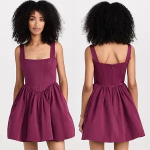 NWT Staud Landscape Fit &amp; Flare Minidress Size 10 $450