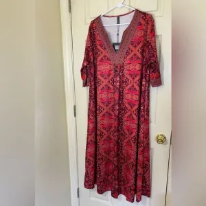 NWT Summer Maxi Dress Orange Size XXL