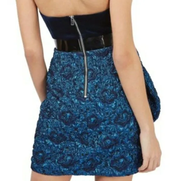 NWT Topshop velvet metallic dress Junior size 4