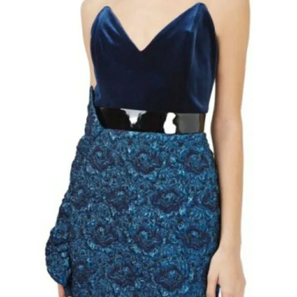 NWT Topshop velvet metallic dress Junior size 4