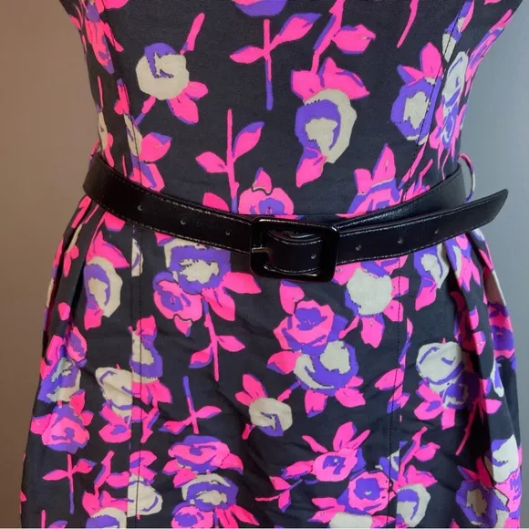 NWT Tracy Reese Plenty Dress sleeveless belted pin-up floral Thea Size 4