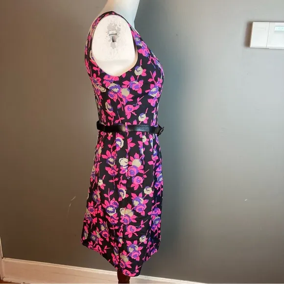 NWT Tracy Reese Plenty Dress sleeveless belted pin-up floral Thea Size 4