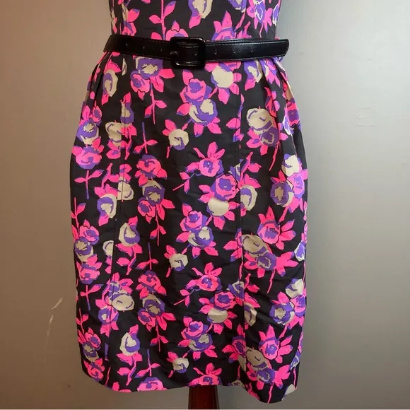 NWT Tracy Reese Plenty Dress sleeveless belted pin-up floral Thea Size 4