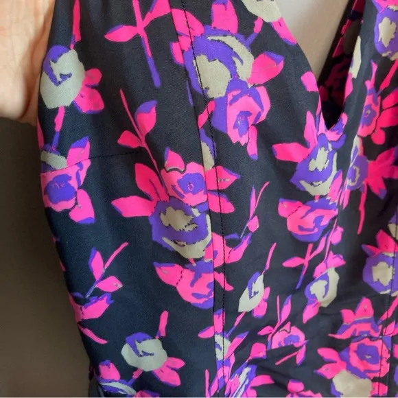 NWT Tracy Reese Plenty Dress sleeveless belted pin-up floral Thea Size 4
