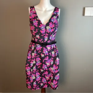 NWT Tracy Reese Plenty Dress sleeveless belted pin-up floral Thea Size 4