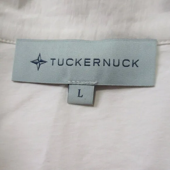 NWT Tuckernuck Charlie in White Sleeveless Cotton Blend Shirt Dress L