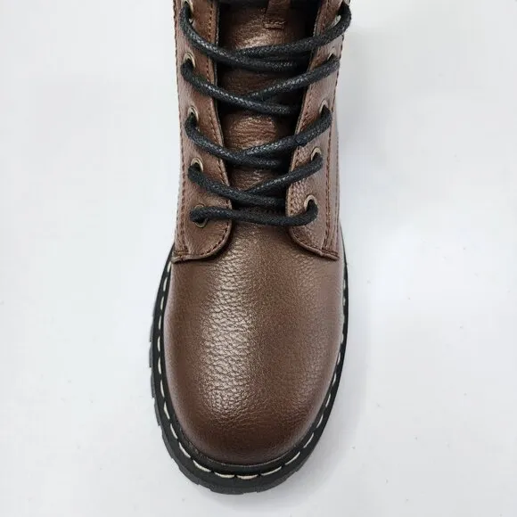 NWT UNIONBAY Y2K Chunky Platform Combat Boots Brown Shoes Size 8.5 Ginni-2