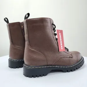 NWT UNIONBAY Y2K Chunky Platform Combat Boots Brown Shoes Size 8.5 Ginni-2