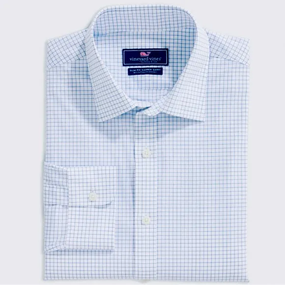 NWT Vineyard Vines Slim Fit Calabash Check Cooper Shirt 2XL