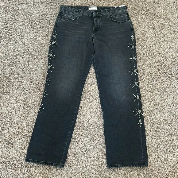 NWT We The Free Cooper Studded Mid Rise Boyfriend Jeans Size 31