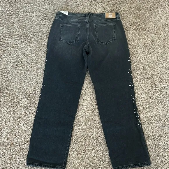 NWT We The Free Cooper Studded Mid Rise Boyfriend Jeans Size 31