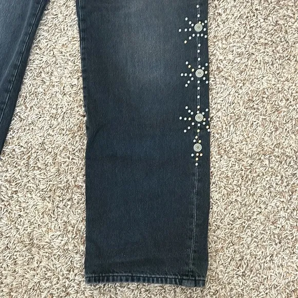 NWT We The Free Cooper Studded Mid Rise Boyfriend Jeans Size 31
