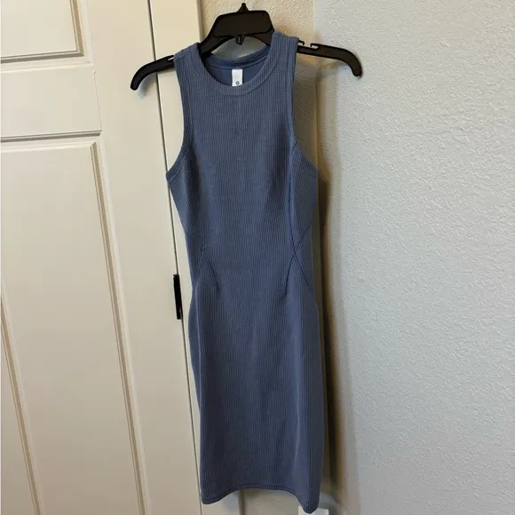 NWT!🍋🍋Lululemon Ribbed Softstreme Slim-Fit Tank Dress🍋🍋. Size 2. Oasis Blue.