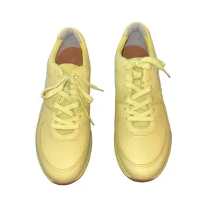 O BY EVERLANE THE TRAINER Unisex Sneakers Yellow Leather F 13.5 M 11.5 NWOB NEW