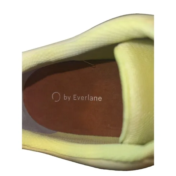 O BY EVERLANE THE TRAINER Unisex Sneakers Yellow Leather F 13.5 M 11.5 NWOB NEW