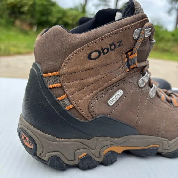 Oboz Bridger Mid Hiking Boots Men's Size 7 Brown Lace Up B-Dry Outdoors
