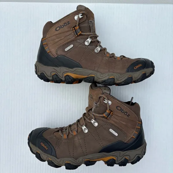 Oboz Bridger Mid Hiking Boots Men's Size 7 Brown Lace Up B-Dry Outdoors