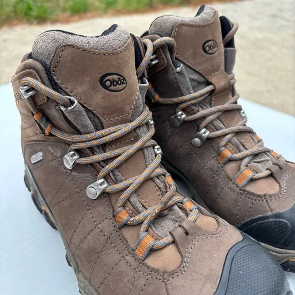 Oboz Bridger Mid Hiking Boots Men's Size 7 Brown Lace Up B-Dry Outdoors