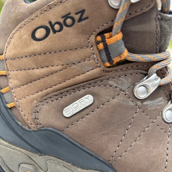 Oboz Bridger Mid Hiking Boots Men's Size 7 Brown Lace Up B-Dry Outdoors