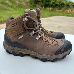 Oboz Bridger Mid Hiking Boots Men's Size 7 Brown Lace Up B-Dry Outdoors