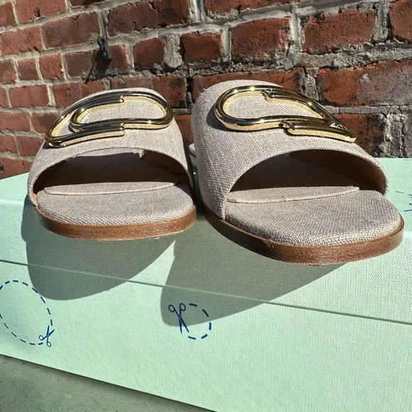 Off-White Paper Clip Slide Sandal - size 8