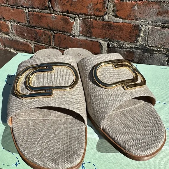 Off-White Paper Clip Slide Sandal - size 8