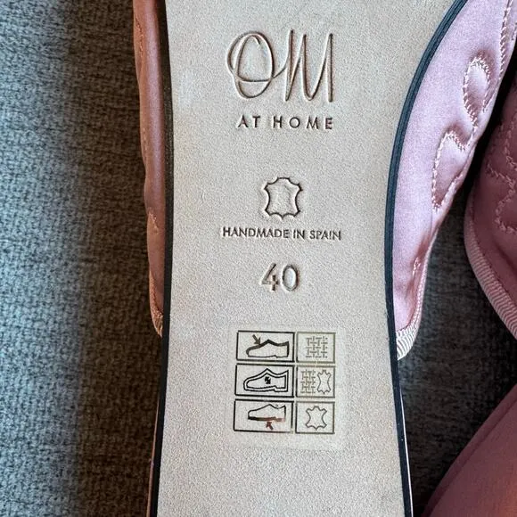 OLIVIA MORRIS AT HOME Poppy open-back satin slippers