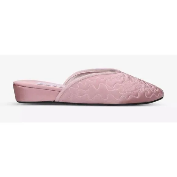 OLIVIA MORRIS AT HOME Poppy open-back satin slippers
